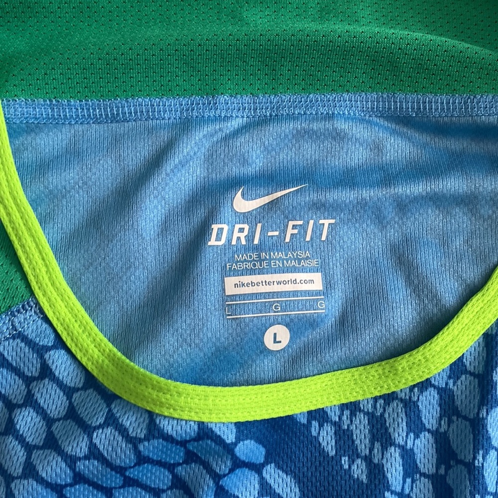 Nike Women’s Blue Long-Sleeve Athletic Top - Picture 2 of 5